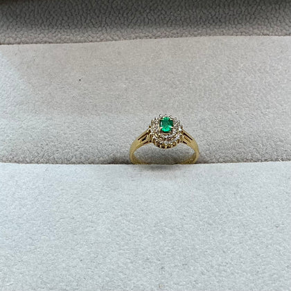 Bague en Or 18K 2,31gr Emeraude T49